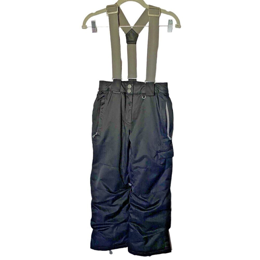 FireFly Bib Overall Youth Size S/P Aquabase Elite Kids Black Snow Ski Pants
